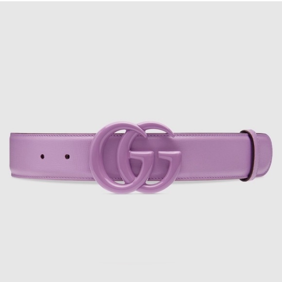 ❌❌SOLD❌❌BNWT Women’s Gucci GG Marmont Wide Belt Purple - Picture 3 of 3